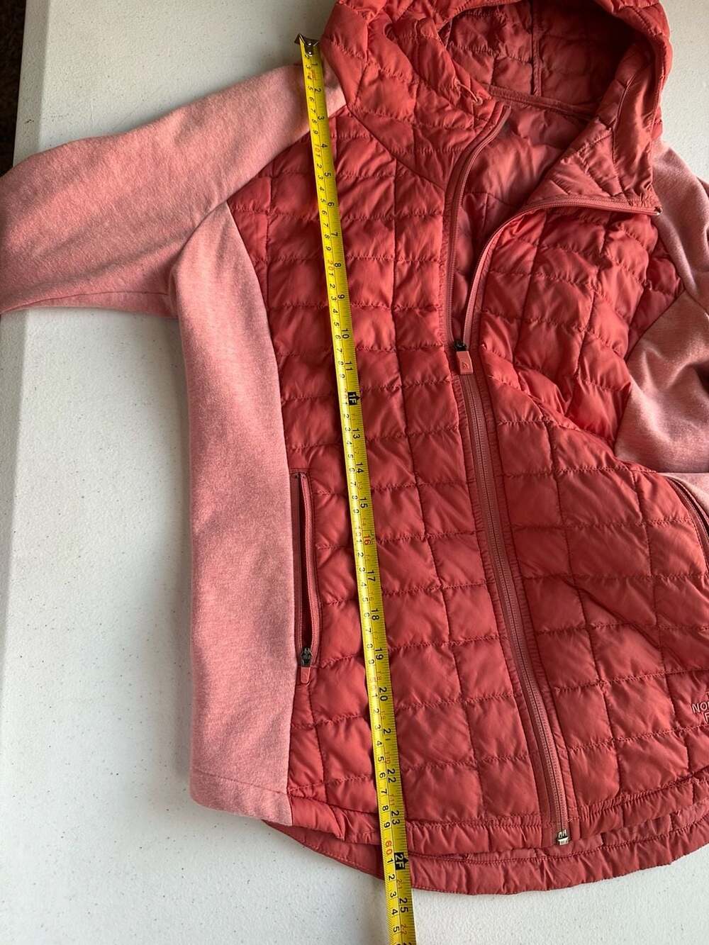 The North Face ThermoBall Hybrid Hoodie Jacket Women’s Medium Pink Full Zip - Picture 11 of 12